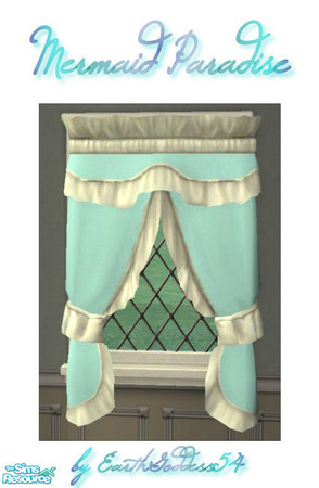 Sims 2 — Mermaid Paradise - Curtains by EarthGoddess54 — Part of the Mermaid Paradise bedroom set. Enjoy!