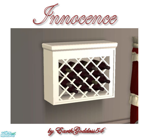 Sims 2 — Innocence Kitchen - Wine Rack by EarthGoddess54 — Made to match my Innocence Kitchen set. Be sure to check out