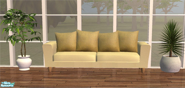 Sims 2 — Cream & Gold Sofa  by frillyfilly — Recolours of Shtinky00's "Arizona Chair, Loveseat and Sofa set.