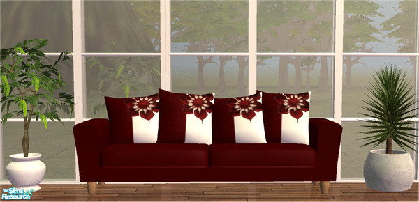 Sims 2 — Flowers & Wine Sofa  by frillyfilly — Recolours of Shtinky00's "Arizona Chair, Loveseat and Sofa set.
