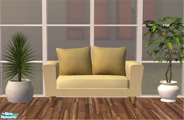Sims 2 — Cream & Gold Loveseat by frillyfilly — Recolours of Shtinky00's "Arizona Chair, Loveseat and Sofa set.