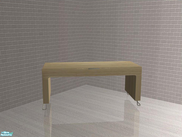 Sims 2 — White Office - recolor - light wood - Desk by ShinoKCR — 