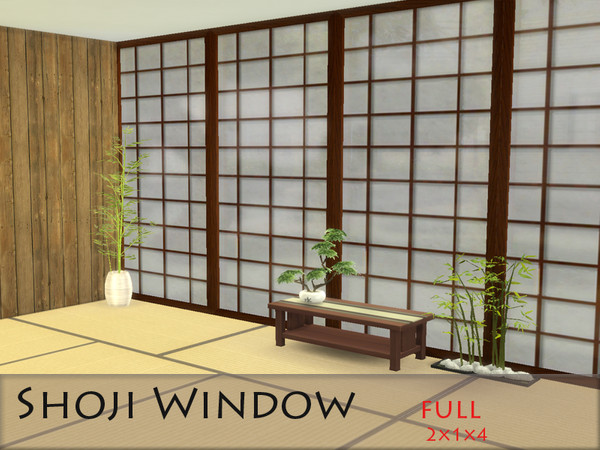 Sims 4 — Shoji window 2x1x4 full - Medium by Schedels-Asylum — Second part of shoji windows. They are bigger... Only!