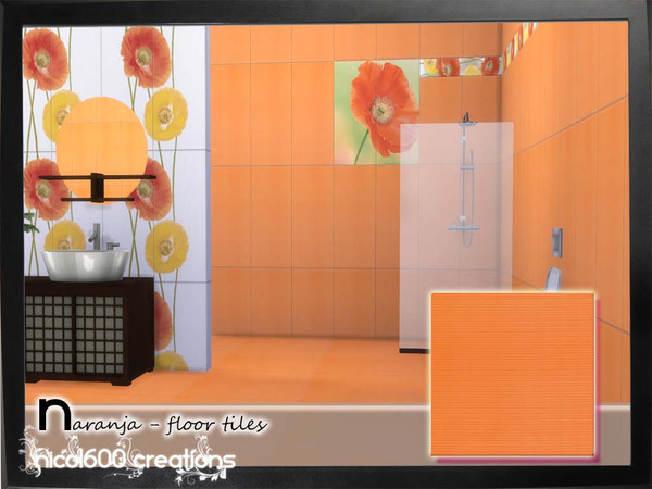 Sims 4 — Naranja - floor tiles by nicol6002 — Naranja floor tiles, suitable for any kind of interior.