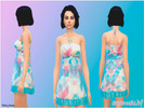 Sims 4 — Tribal Dress (Pastel Colors) by emanuelebf — Halter dress standalone recolor with tribal print.