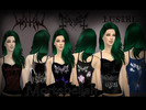 Sims 4 — Mortebellah Metal shirts by isala932 — summoning, lustre, watain, venom, mayhem band shirts, based on original