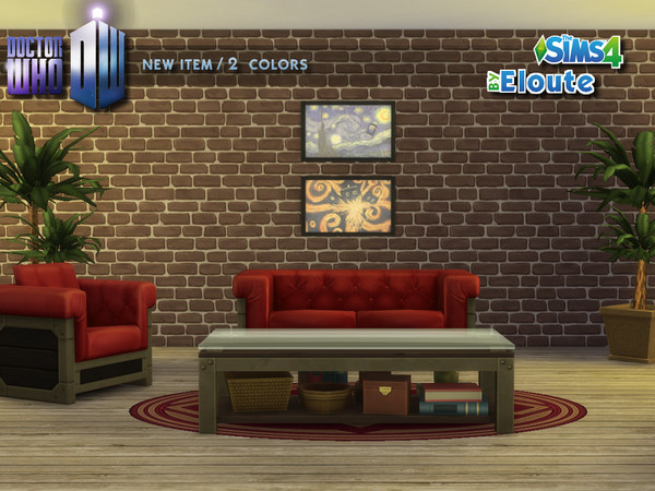 Sims 4 — The T.A.R.D.I.S by Eloute2 — Contains : 1x painting Color : includes 2 colours variations (you can scale up