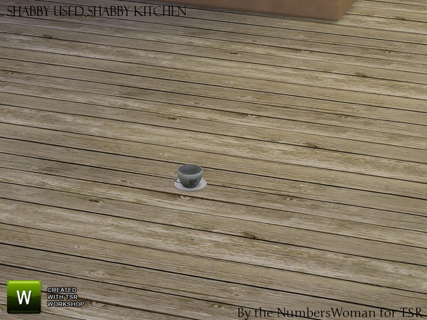 Sims 4 — Shabby Bargain Shabby Chic Kitchen Tea Cup by TheNumbersWoman — Shabby yet affordable, the comfort oozes out of