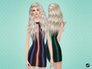 Sims 4 — Striped stretch-knit mini dress by Seeing_Double — Striped stretch-knit mini dress in 2 different swatches. 