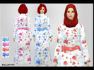 Sims 4 — Floral Long Dress by bellefort2 — just long dress