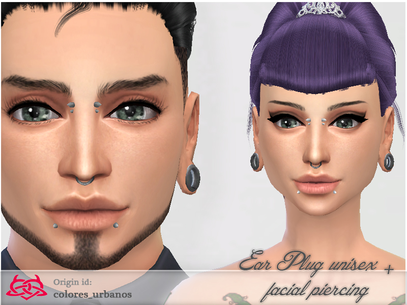 The Sims Resource Ear Plug Facial Piercing01