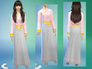 Sims 4 — Taiwan Dress by ShinattyPanda — This package is inspired by the dress of the representation of Taiwan, character