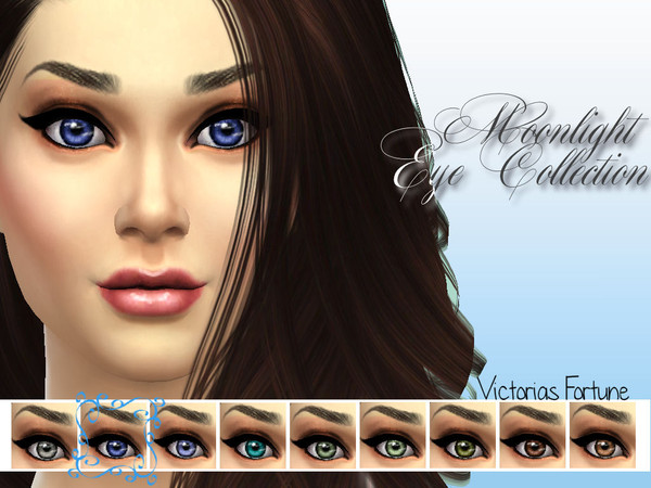 Sims 4 — Blue by fortunecookie1 — You can almost see the moonlight highlighted in these eyes. Here are 9 new ethereal