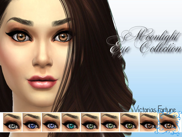 Sims 4 — Light Brown by fortunecookie1 — You can almost see the moonlight highlighted in these eyes. Here are 9 new