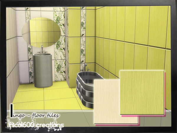 Sims 4 — Lingo - floor tiles by nicol6002 — Lingo floor tiles in 2 different colors. Suitable for any kind of interior. 