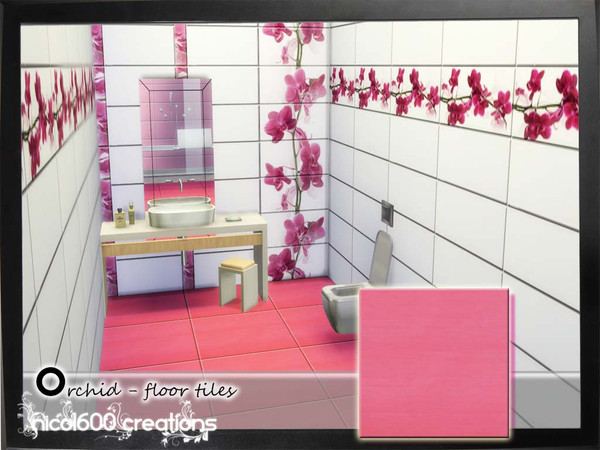 Sims 4 — Orchid - floor tiles by nicol6002 — Orchid floor tiles in one single color. Suitable for any kind of interior.