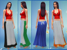 Sims 4 — Long skirt with apron by magnemoe — Added an long apron to the long skirt. Most of the relevant default colors