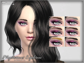 Sims 4 — Mysterious Eyebrow by TsminhSims — EYEBROW.N3 - 6 Colors - For Male and Female - For teen - adult - young adult