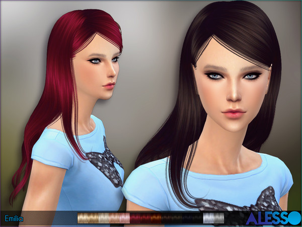 Sims 4 — Anto - Emilia (Hair) by Anto — Long hair for females