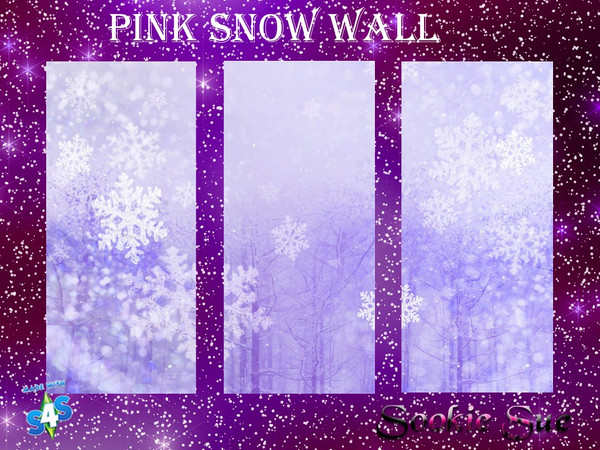 Sims 4 — SS Pink Snow Wallart by SookieSue — Created By Sookie Sue Enjoy it!!! Happy Simming!!