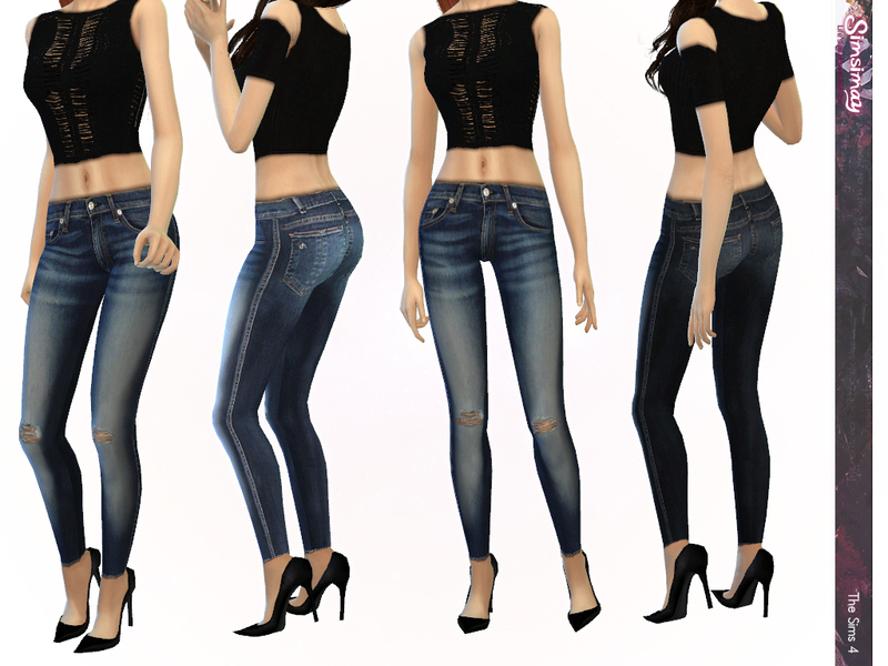 Simsimay's Ripped Designer Jeans