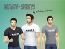 Sims 4 — Masculine Rugby Shirt by MorticaManson — This Shirt includes three designs in black, grey and white. Its made