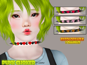 Sims 3 — Yume - Choker  by Zauma — Hello! ^^ New necklace (is a new mesh) with roses and spikes, hope you like! -