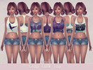 Sims 4 — Crop Tank Top by UKTRASH — new mesh 4 colors/styles