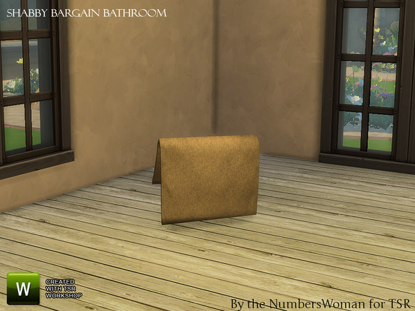 Sims 4 — Shabby Bargain Shabby Chic Bathroom Bath Towel by TheNumbersWoman — Shabby yet affordable, the comfort oozes out