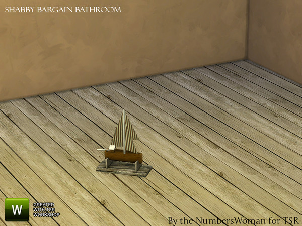 Sims 4 — Shabby Bargain Shabby Chic Bathroom Boat by TheNumbersWoman — Shabby yet affordable, the comfort oozes out of