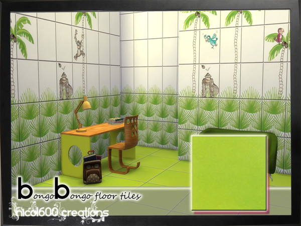 Sims 4 — BongoBongo floor tiles by nicol6002 — BongoBongo floor tiles in one single color.