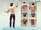 Sims 4 — Dragon Tattoo Collection by RounDe2 —  Hi simmers ! This creations for your charismatic sims. ^.^ Child to