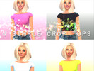 Sims 4 — Simple crop top recolor by Julkens simsbyme by Julkens2 — 4 simple crop tops for your sims! Recolor of the base