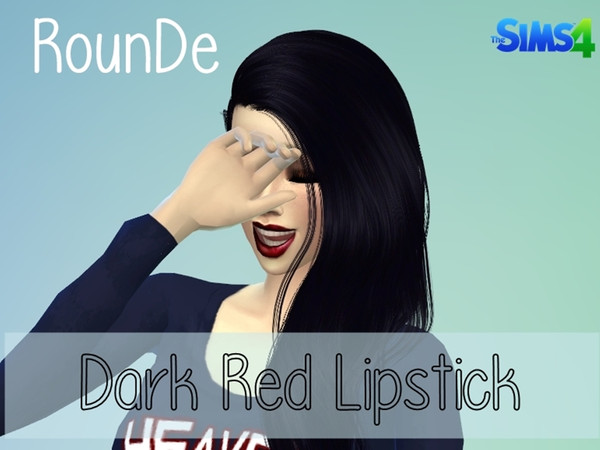 Sims 4 — Dark Red Lipstick by RounDe2 — Hi simmers ! Welcome to my creations tab ! 