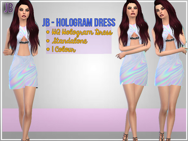 Sims 4 — JB - Hologram Dress by burnsy1422 — Hey! HQ, standalone hologram dress today. Hope you enjoy!