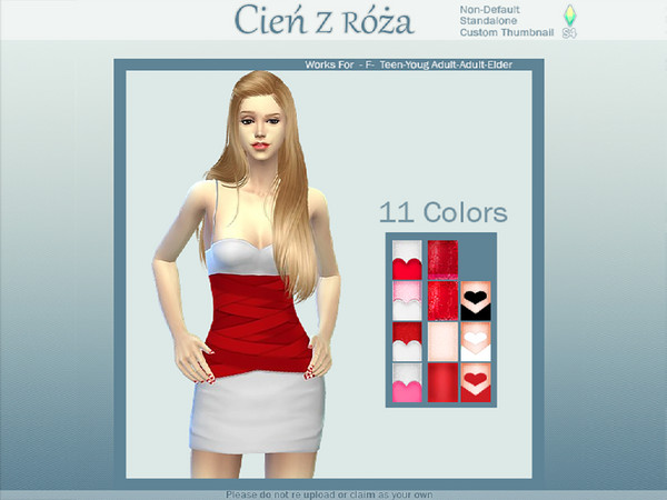 Sims 4 — Valentine's Day Nails by Cie_z_ra_ — Red color and hearts Mesh By Natalis