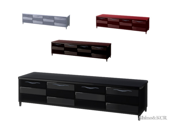 Sims 4 — Monaco Living - TV Table by ShinoKCR — actually a Coffeetable, matching the Wallunit