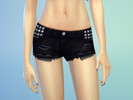 Sims 4 — Black Hotpants With Studs by seaofblue2 — A quick recolor I made of the hot pants with studs that came with the