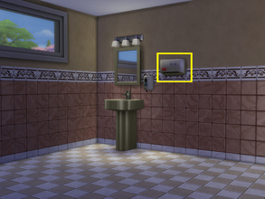 Sims 4 — Hands dryer by 333EvE333 — Hands dryer for commercial use. Bathroom wall deco object. 4 colors.