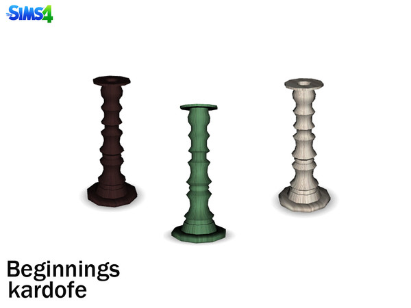 Sims 4 — kardofe_beginnings_candelabrum by kardofe — Wooden candlestick
