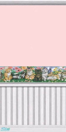 Sims 2 — Kittens - Pink by sadie7684 — Wallpaper for your sims.