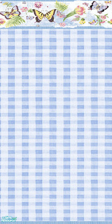 Sims 2 — Wall - Butterflies Light Blue by Sheera — Part of my Butterflies Walls and Floors Set. Enjoy ! ! !