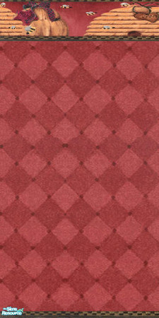 Sims 2 — Wall Red Diamonds with Red Country Bee Hives by Sheera — Part of my Bees walls and floors set. Hope you'll like
