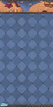 Sims 2 — Wall Blue Diamonds with Blue Country Bee Hives by Sheera — Part of my Bees walls and floors set. Hope you'll