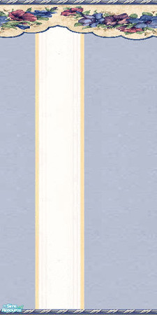 Sims 2 — Wall - Victorian Stripe Blue and Yellow by Sheera — This item is a part of my Bathrooms walls and floors set.