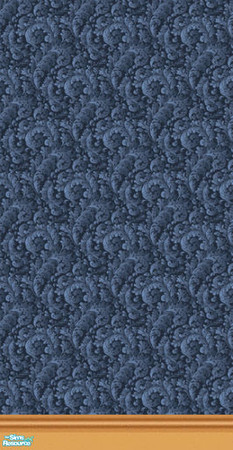 Sims 2 — Mama D's Sims2 Paper LBM 0031b - Bottom by mamads32209 — A wallpaper with a nice blue pattern. In a light brown