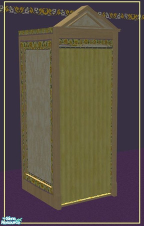 Sims 2 — TC46: Clothes Boutique - Yellow Booth by minsmusic — This is the clothing booth base with yellow sunflowers as