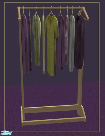 Sims 2 — TC46: Clothes Boutique - Male Rack by minsmusic — This is the expensive male clothing rack for community lots.