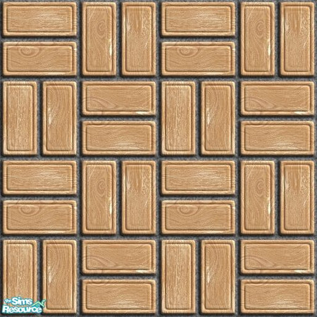 Sims 2 — A420 Fancy Peach Wooden Brick by Agent420 — Some Fancy Peach Polished Wooden Brick Tiles. Dark grey mortar in