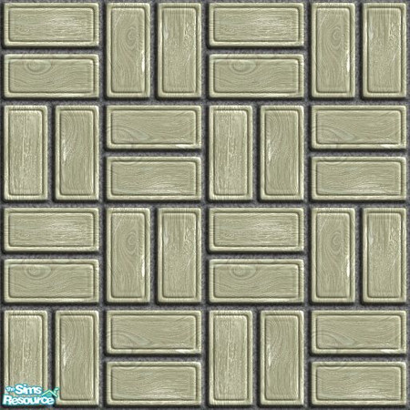 Sims 2 — A420 Fancy Pea-green Wood Brick by Agent420 — Some Fancy Pea-Green Polished Wooden Brick Tiles. Dark grey mortar